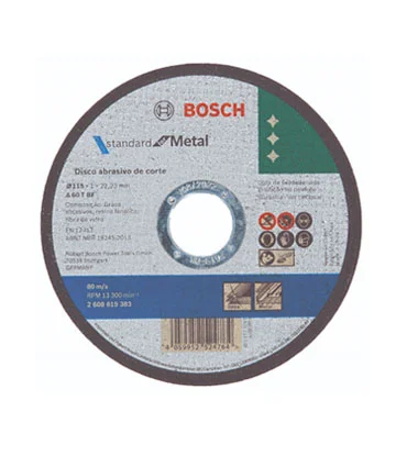 DISCO DE CORTE P/METAL/INOX STD 115 X 1,0MM