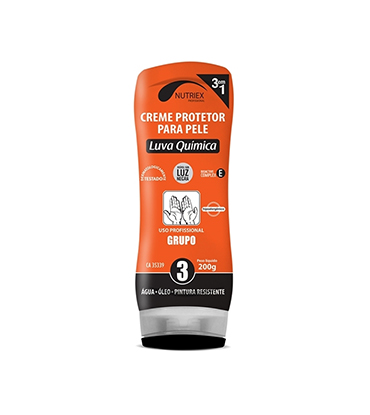 CREME PROTETOR LUVA QUÍMICA GRUPO 3 PLUS NUTRIEX